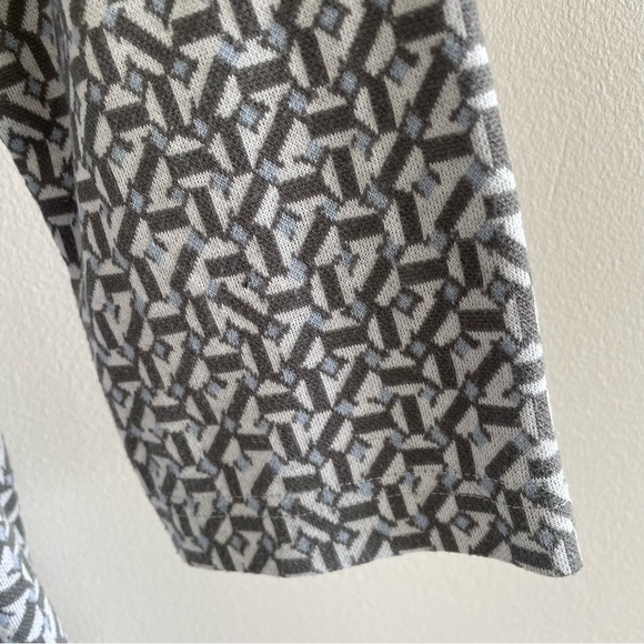 Tyler Boe Kim Cowl Dress Geometric Gray Pattern Size XL - Picture 4 of 12
